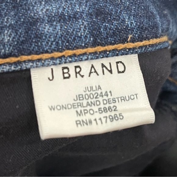J Brand 27x26 Julia High Rise Flare Jeans destructed 0012 wonderland dark - Picture 4 of 11